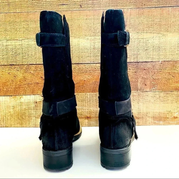 NWT Clarks Suede Lallana Beat Black Boots - Picture 5 of 10